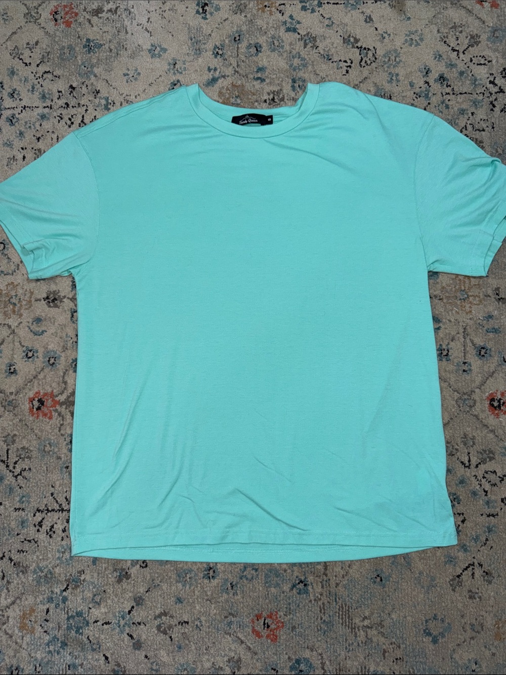 Everyday Crewneck oversized Tee - Light Aqua